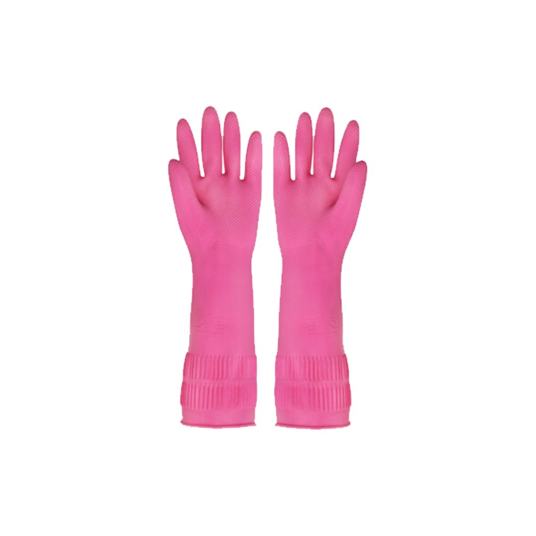 Clean Lab Rubber Gloves -Pink Large